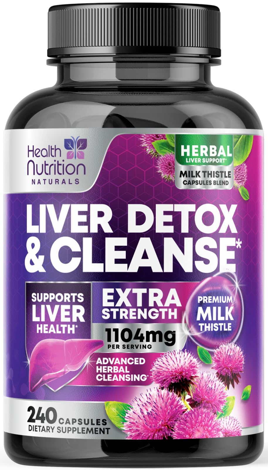 Health Nutrition Naturals limpieza suave del higado en botella para uso diario