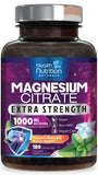 Health Nutrition Naturals magnesio citrato cápsulas 1000mg - botella para alta absorción