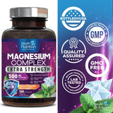 Health Nutrition Naturals Magnesio Complex cápsulas bisglicinato con absorcion suave.