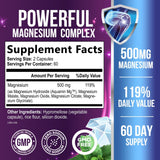 Health Nutrition Naturals Magnesio Complex cápsulas en frasco para consumo diario.