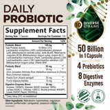 Health Nutrition Naturals Probiotics cápsulas 60 mil millones dentro de la botella