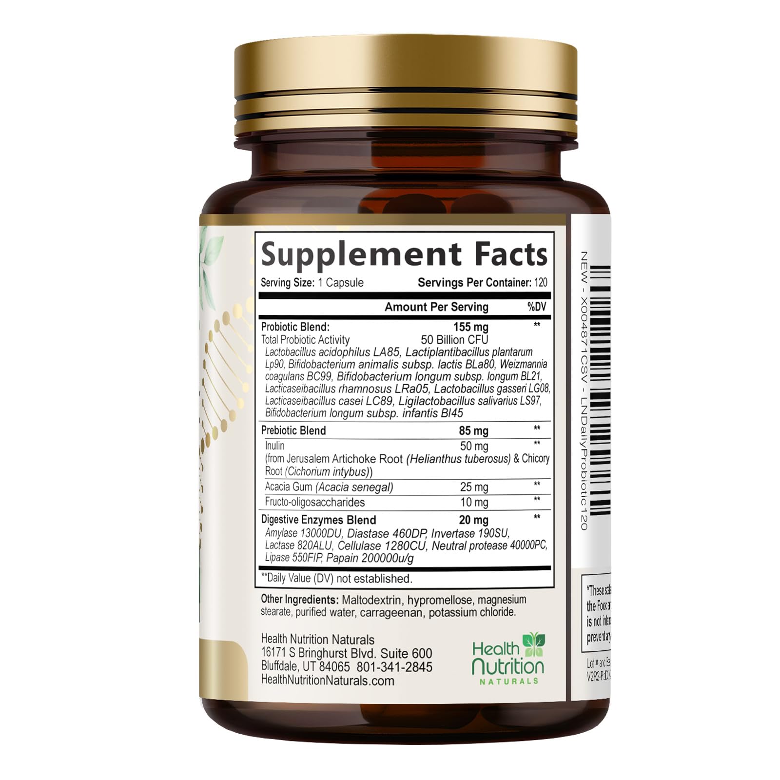 Health Nutrition Naturals Probiotics uso diario para apoyo inmunitario potencial