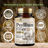 Health Nutrition Naturals Psyllium Husk Capsules veganas y sin transgénicos.