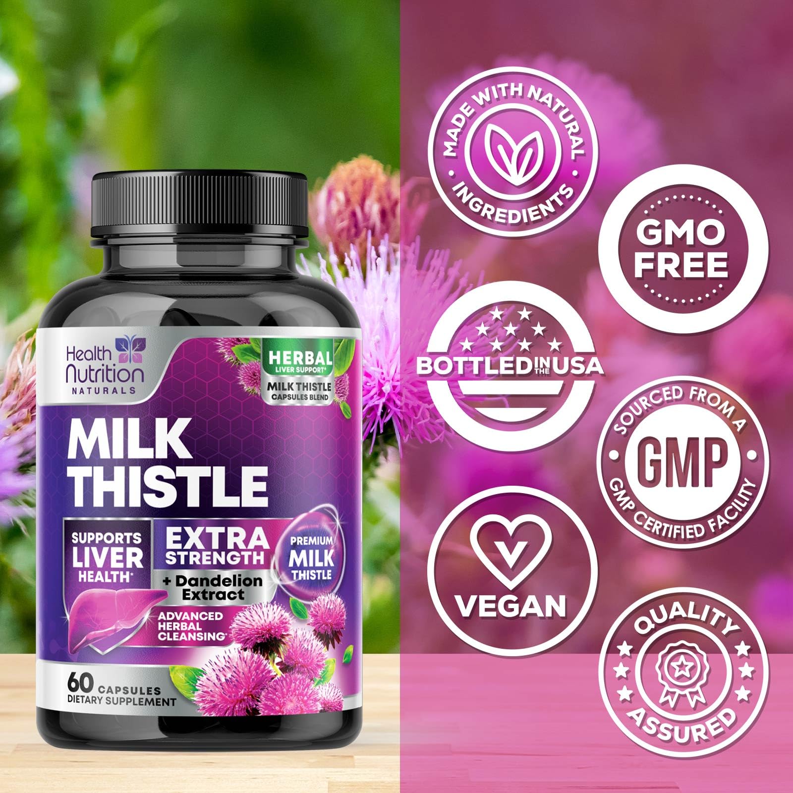 Health Nutrition Naturals Rutina de cuidado hepático: soporte diario en cápsulas