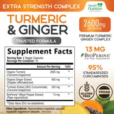 Health Nutrition Naturals Turmeric Curcumin, etiqueta frontal clara