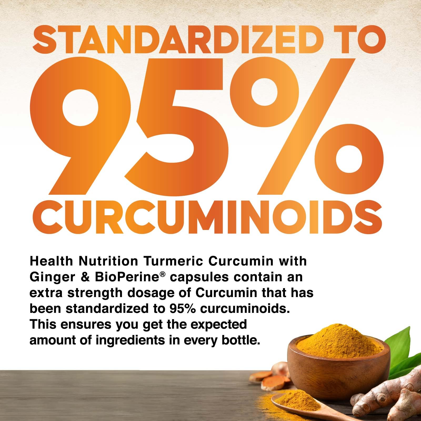 Health Nutrition Naturals Turmeric Curcumin, ingredientes cúrcuma y jengibre orgánicos