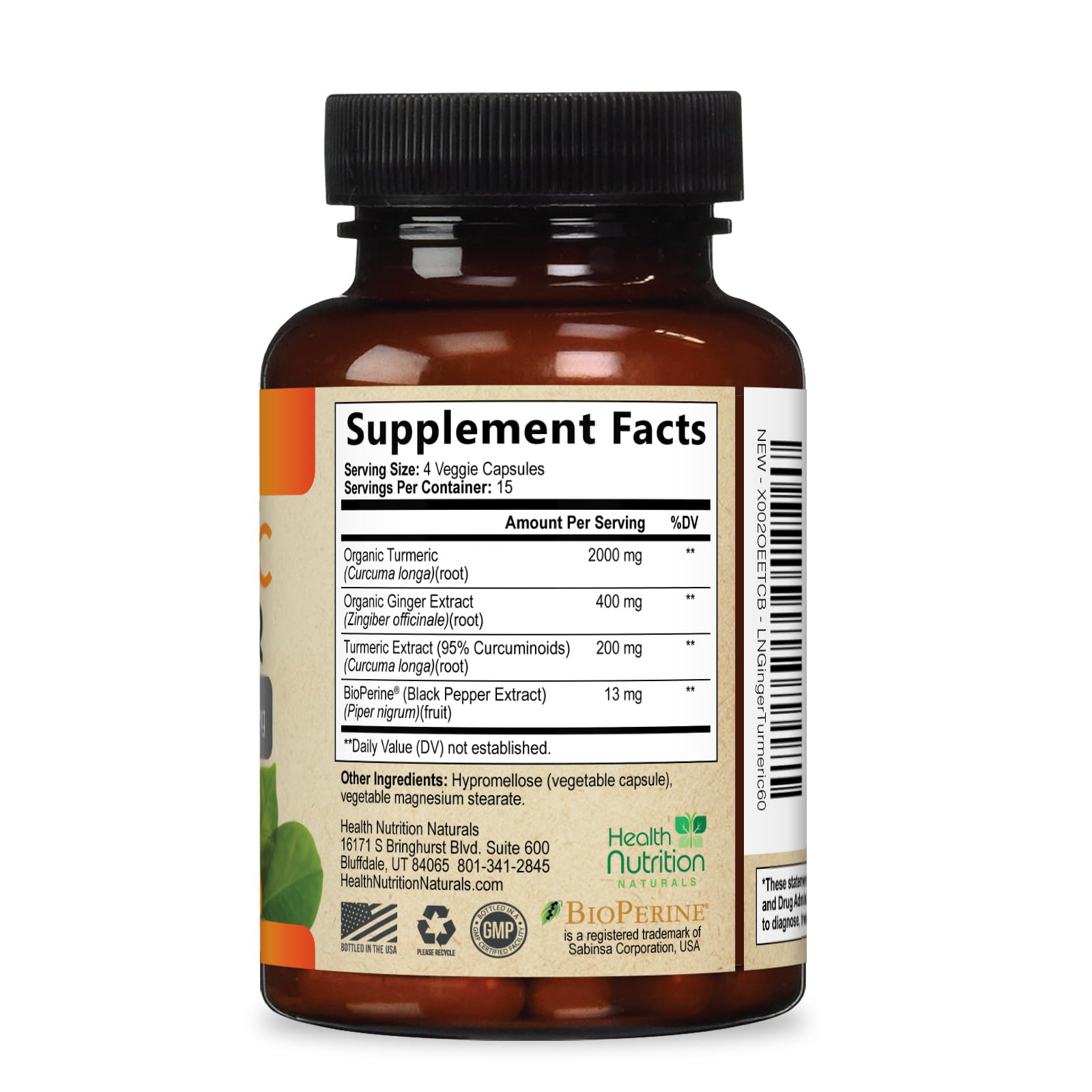 Health Nutrition Naturals Turmeric Curcumin, apoyo al movimiento diario