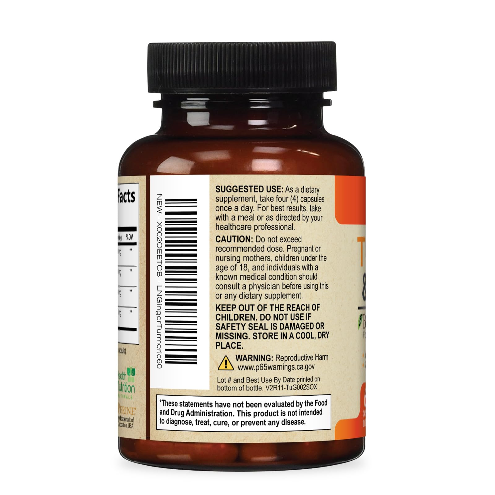Health Nutrition Naturals Turmeric Curcumin, uso diario recomendado