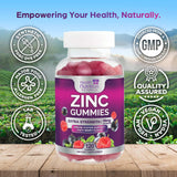 Health Nutrition Naturals Zinc 50mg dosis diaria, gomitas para uso diario sencillo.