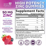 Health Nutrition Naturals Zinc 50mg envase de 120 gomitas, presentación práctica para la familia.