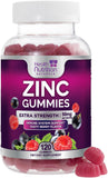 Health Nutrition Naturals Zinc 50mg gomitas berry, sabor delicioso para apoyo diario del sistema inmune.