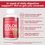 Health Plus cápsulas colon cleanse: apoyo a la regularidad intestinal y al confort general.