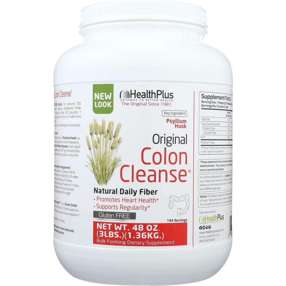Health Plus Colon Cleanse, botella de 48 oz, apoyo digestivo natural.