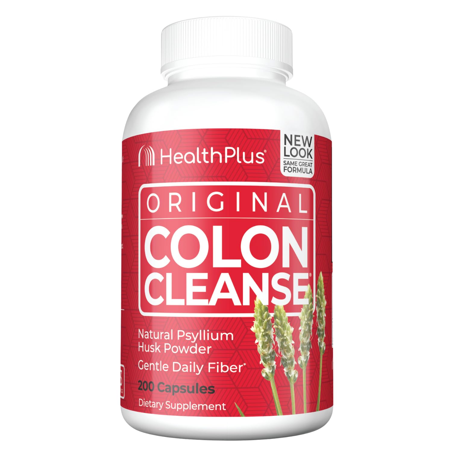 Health Plus Colon Cleanse Botella muestra el envase para apoyar la regularidad y la salud digestiva.