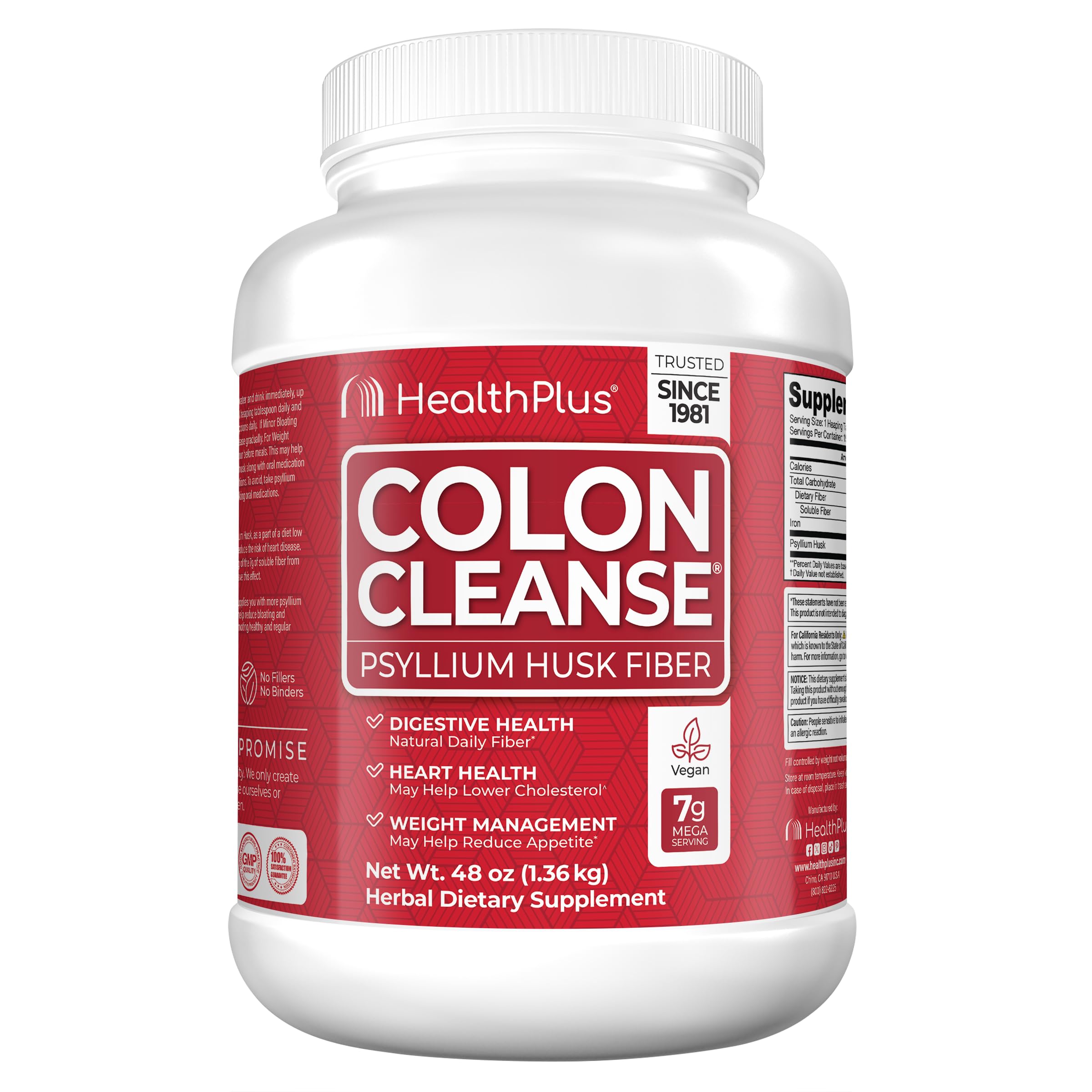 Health Plus Colon Cleanse: botella visible para apoyo digestivo diario