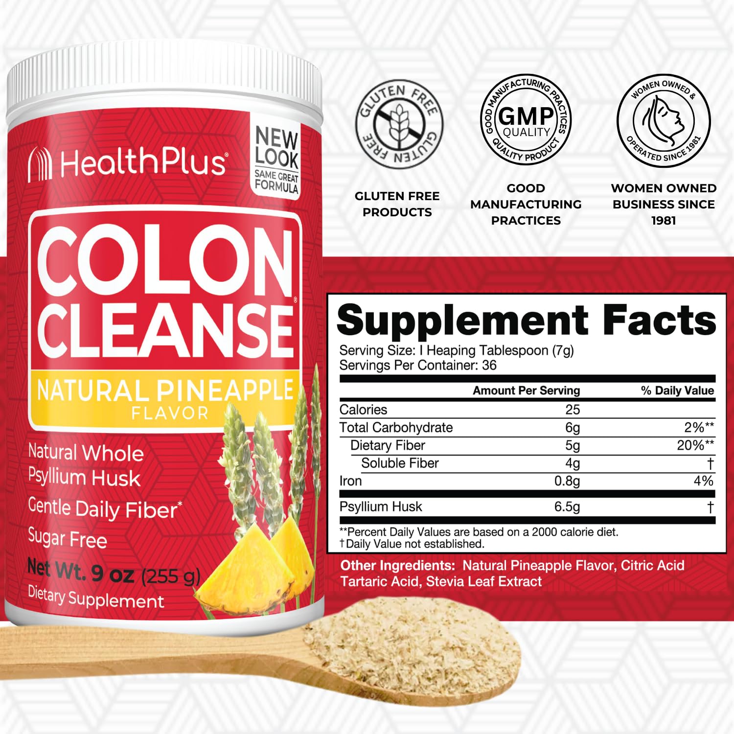 Health Plus Colon Cleanse: cuchara medidora, facilita la dosificación diaria