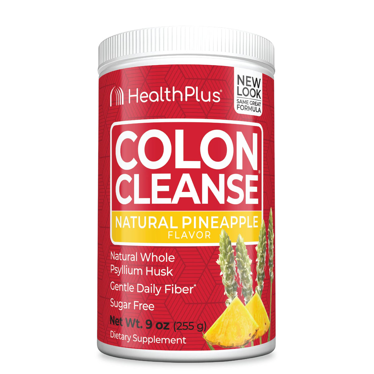 Health Plus Colon Cleanse: etiqueta frontal, promueve una experiencia suave