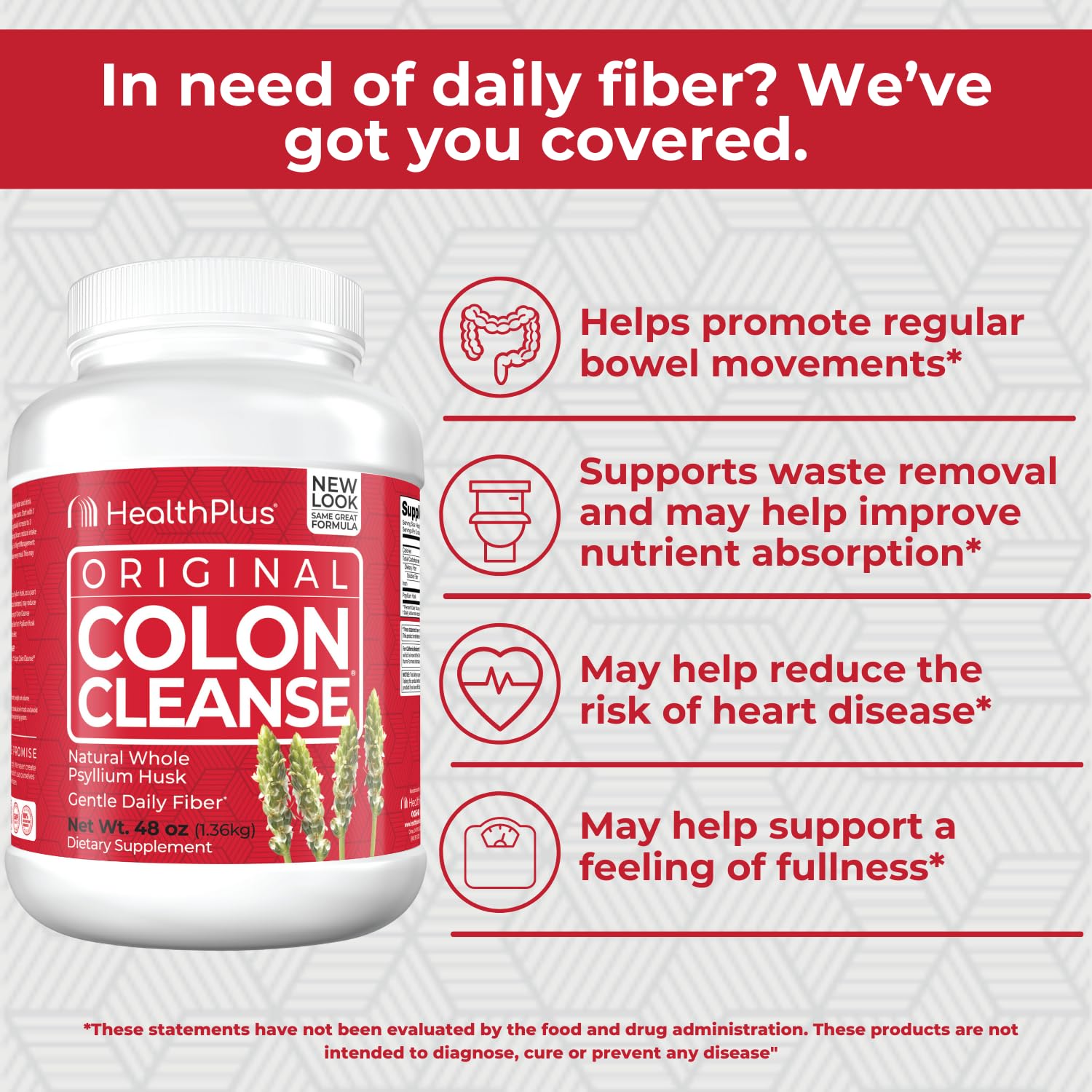 Health Plus Colon Cleanse: etiqueta nutricional clara