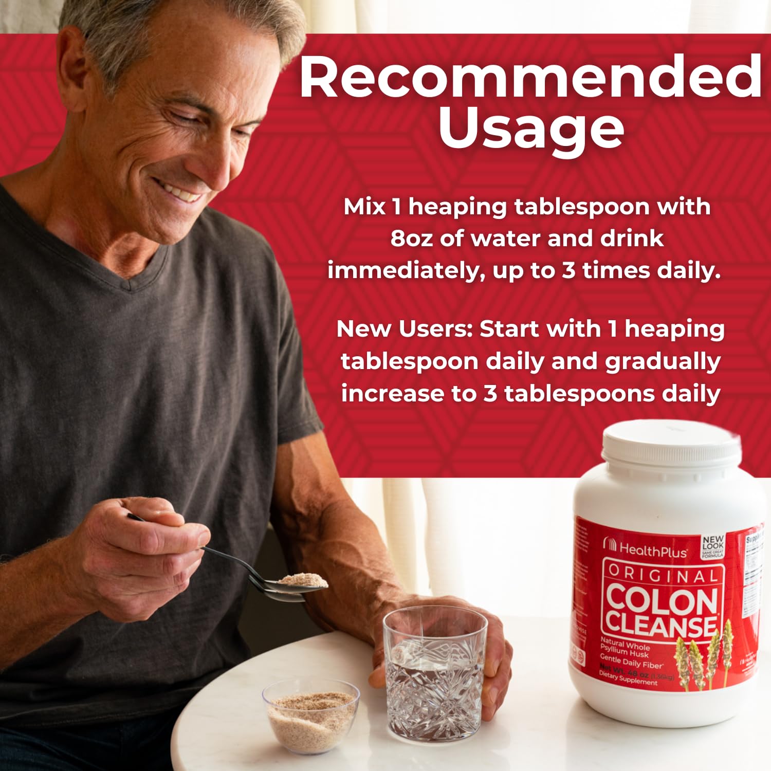 Health Plus Colon Cleanse: taza para mezclar y beber