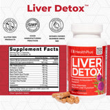 Health Plus Desintoxicación Hepática etiqueta con ingredientes clave