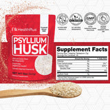 Health Plus Psyllium Husk envase facilita incorporar fibra en batidos saludables.