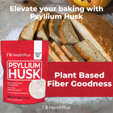 Health Plus Psyllium Husk, mezcla en líquido, se disuelve rápido para la rutina diaria.