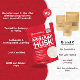 Health Plus Psyllium Husk, uso en cocina, ideal para batidos y horneados con fibra.