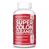Health Plus Super Colon Cleanse botella: presentación práctica para uso diario y regularidad.