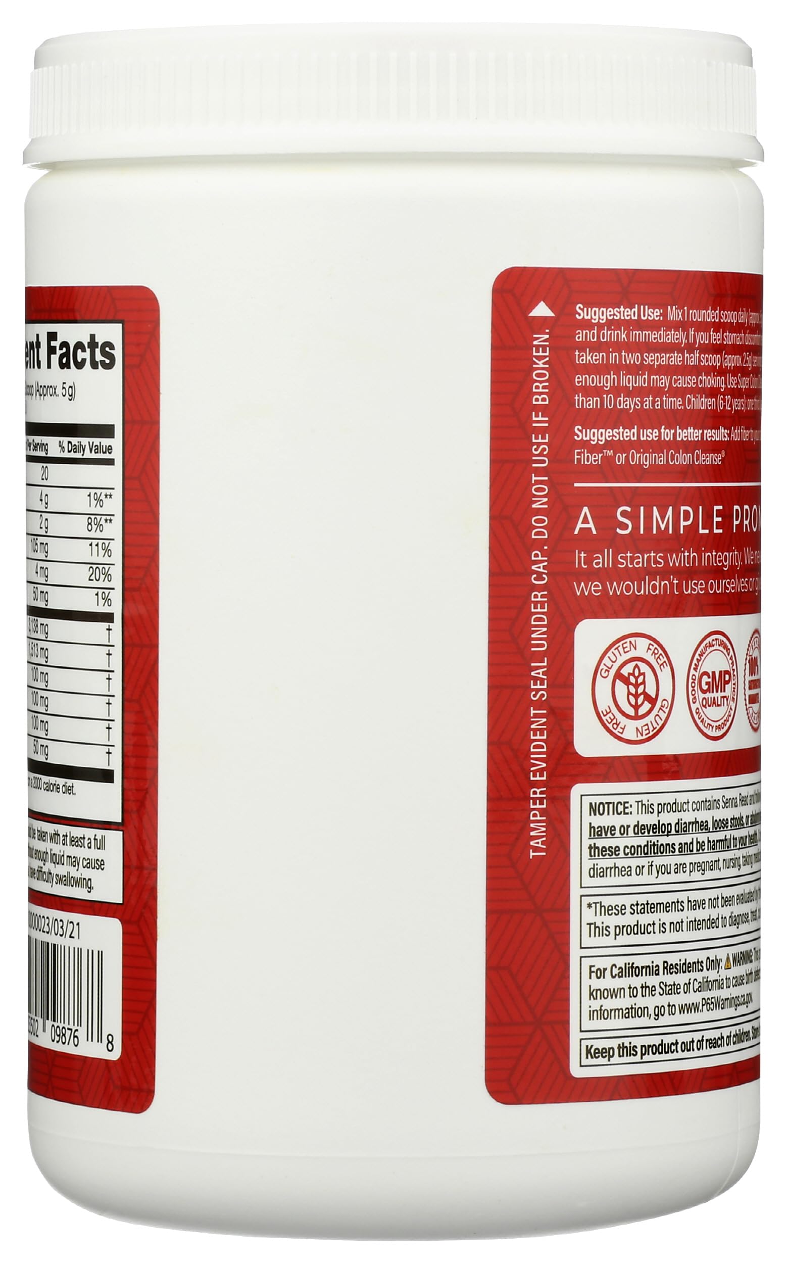 Health Plus Super Colon Cleanse: cápsulas fáciles de tragar para uso diario.