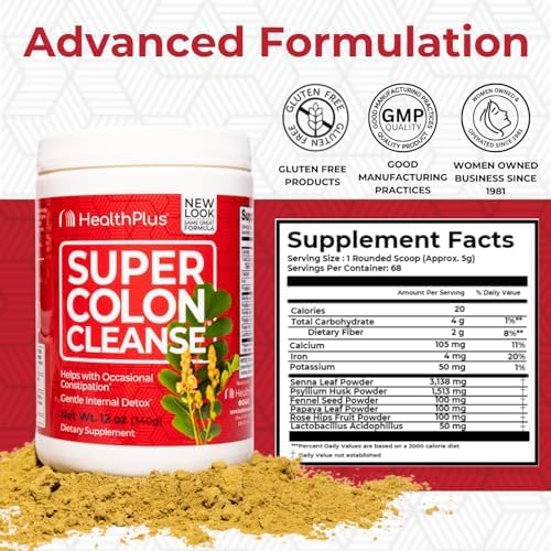 Health Plus Super Colon Cleanse, cucharita medidora, dosifica fácilmente cada porción