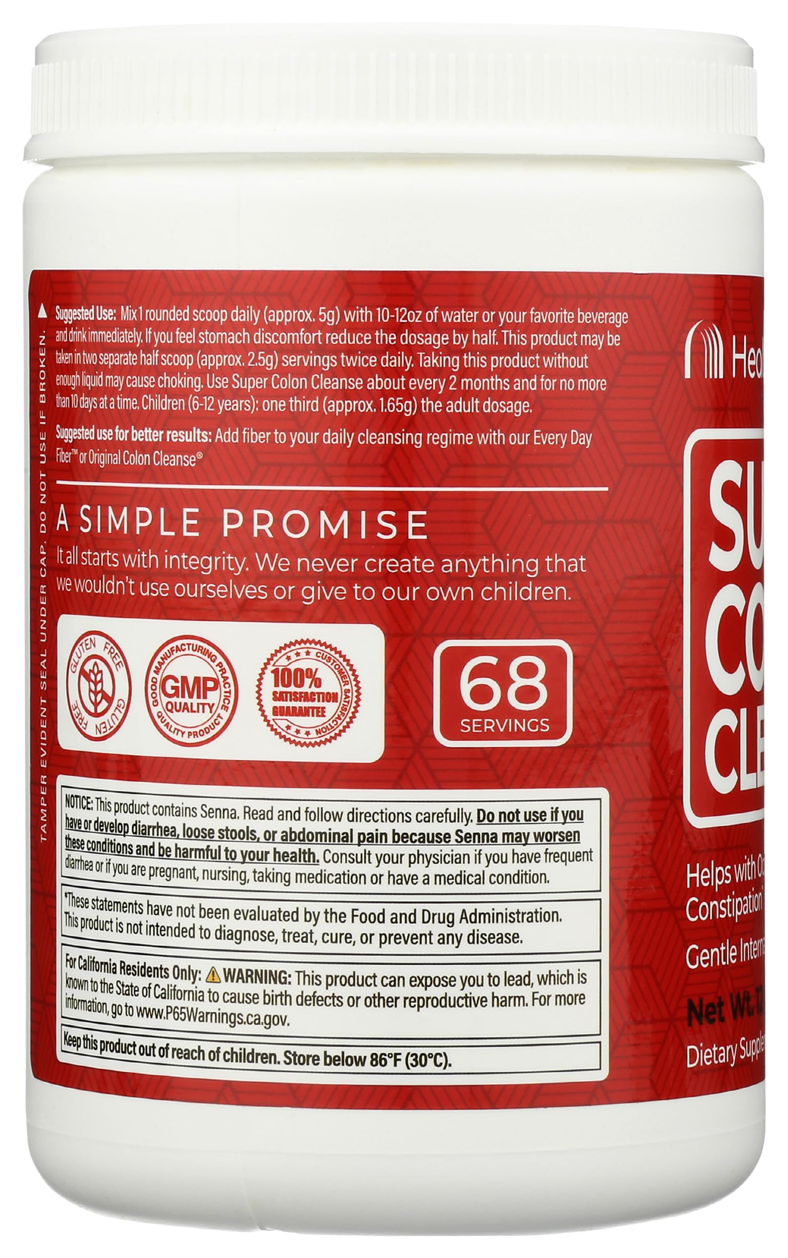 Mezcla herbal de Health Plus Super Colon Cleanse para el bienestar digestivo.