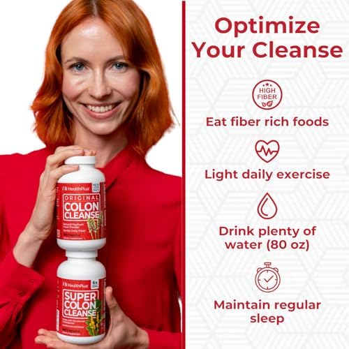 Health Plus Super Colon Cleanse: probióticos para equilibrio de la microbiota intestinal.