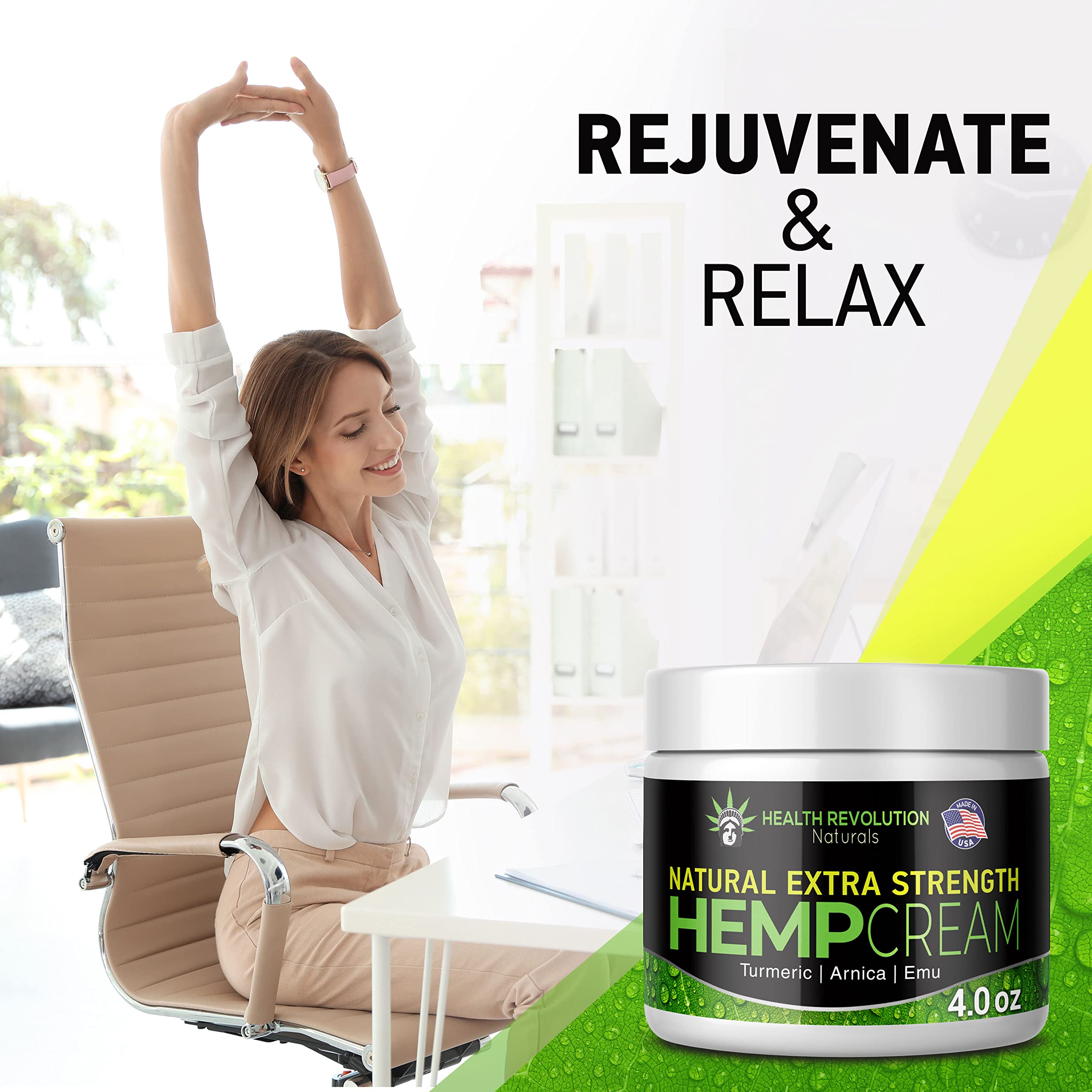 Health Revolution crema árnica cáñamo, cuidado de pies tras la actividad.