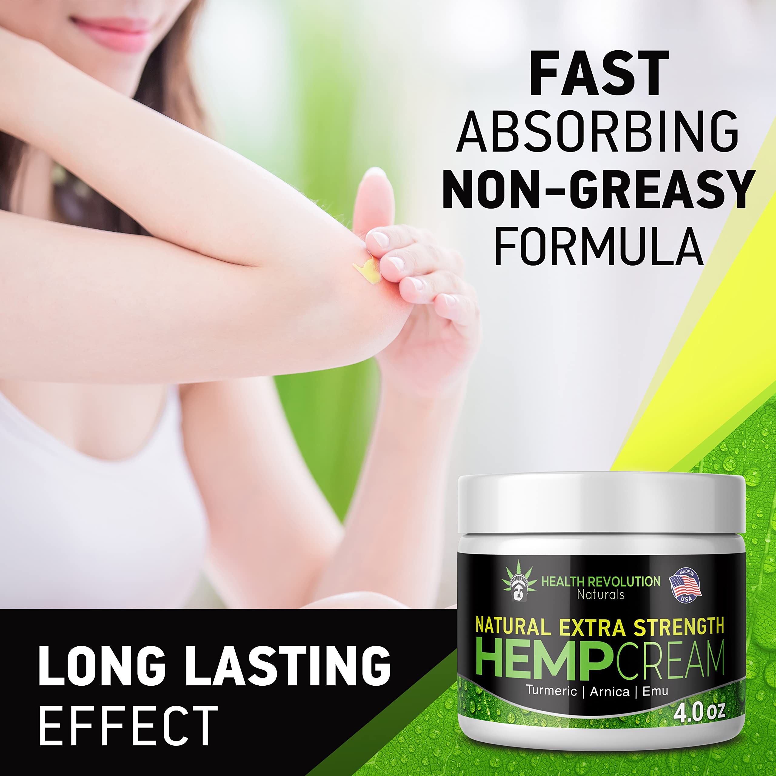 Health Revolution crema rodilla cáñamo árnica, mejora movilidad diaria.