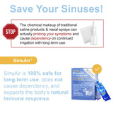 SinuAir formulación con pH equilibrado para comodidad nasal.