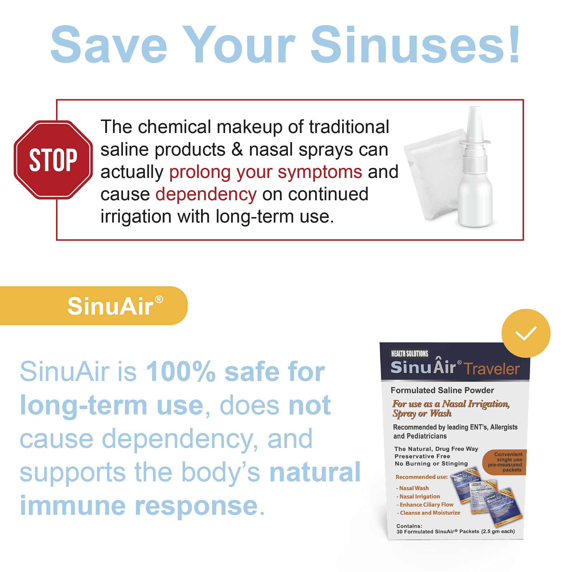 Health Solutions SinuPulse Viajero accesorios destacados para mantenimiento