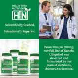 Botella de Health Thru Nutrition: cápsulas listas para la rutina diaria.