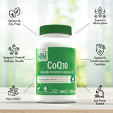 Health Thru Nutrition CoQ-10 100 mg con BioPerine, BioPerine para mejor absorción