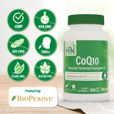 Health Thru Nutrition CoQ-10 100 mg con BioPerine, cápsulas suaves para uso diario