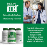 Health Thru Nutrition CoQ-10 100 mg con BioPerine, envase de 360 cápsulas para conveniencia