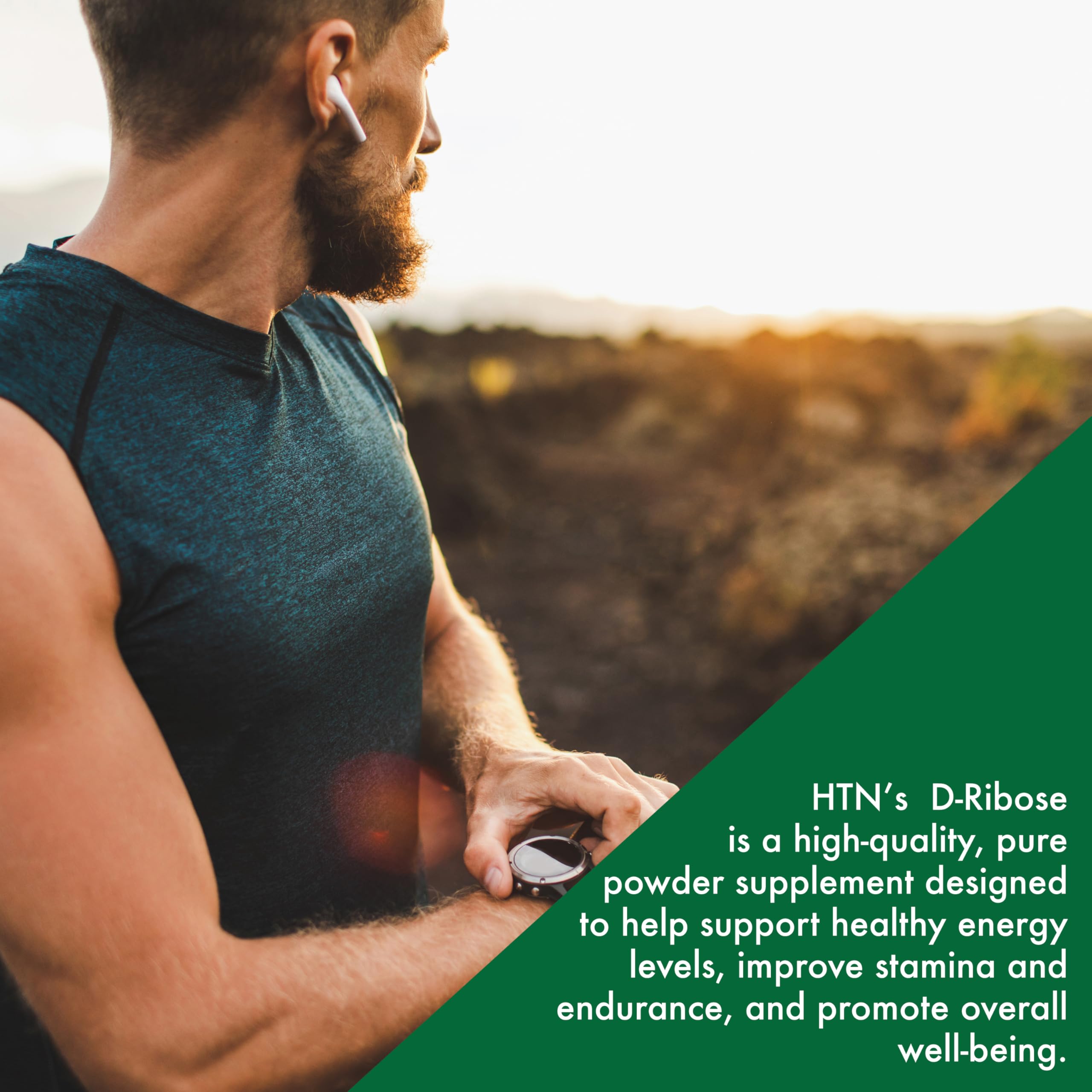 Uso diario de Health Thru Nutrition D-Ribosa para energía constante.