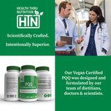 Formulación vegana sin OGM y sin alérgenos de Health Thru Nutrition PQQ.