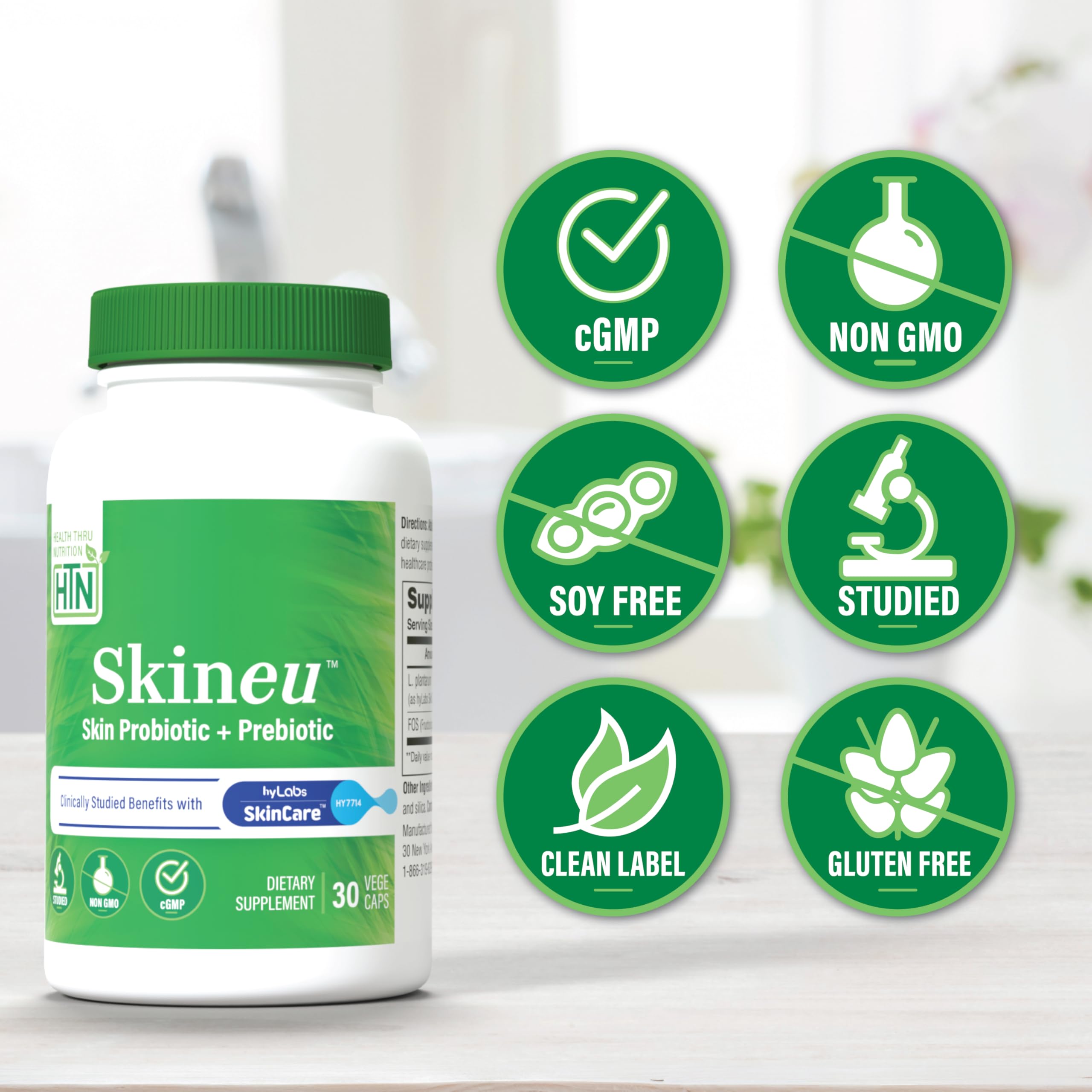 Health Thru Nutrition Skineu: piel más hidratada gracias a prebióticos y probióticos