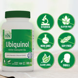 Cápsulas blandas Health Thru Nutrition Ubiquinol 100 mg, fáciles de tragar