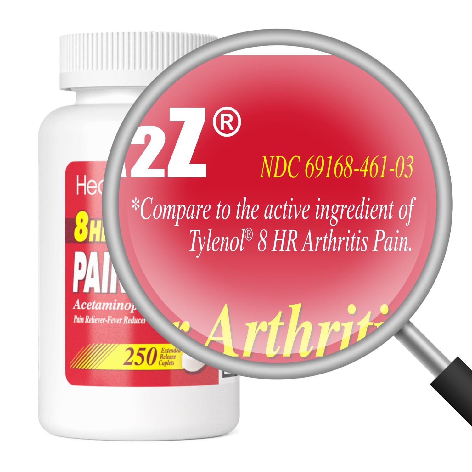 HealthA2Z Alivio Dolor Artritis 650 mg, 8 horas, ideal para jornadas largas