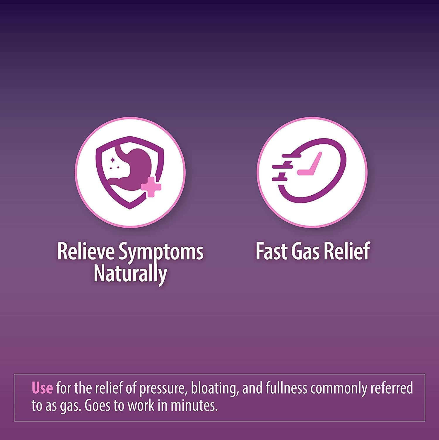 HealthA2Z Gas Relief: frasco compacto para llevar y usar ante hinchazón.