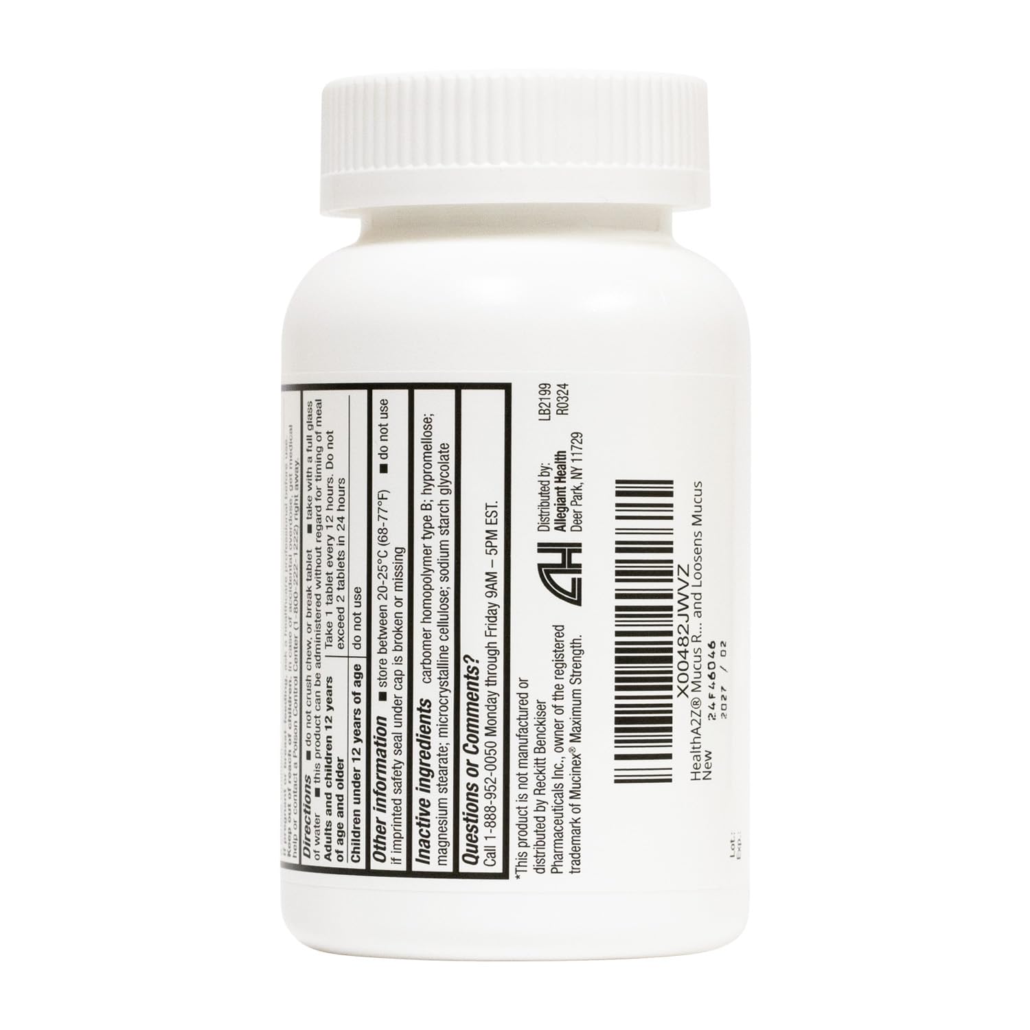 HealthA2Z Alivio de Mocos, dosis claras para uso confiable.