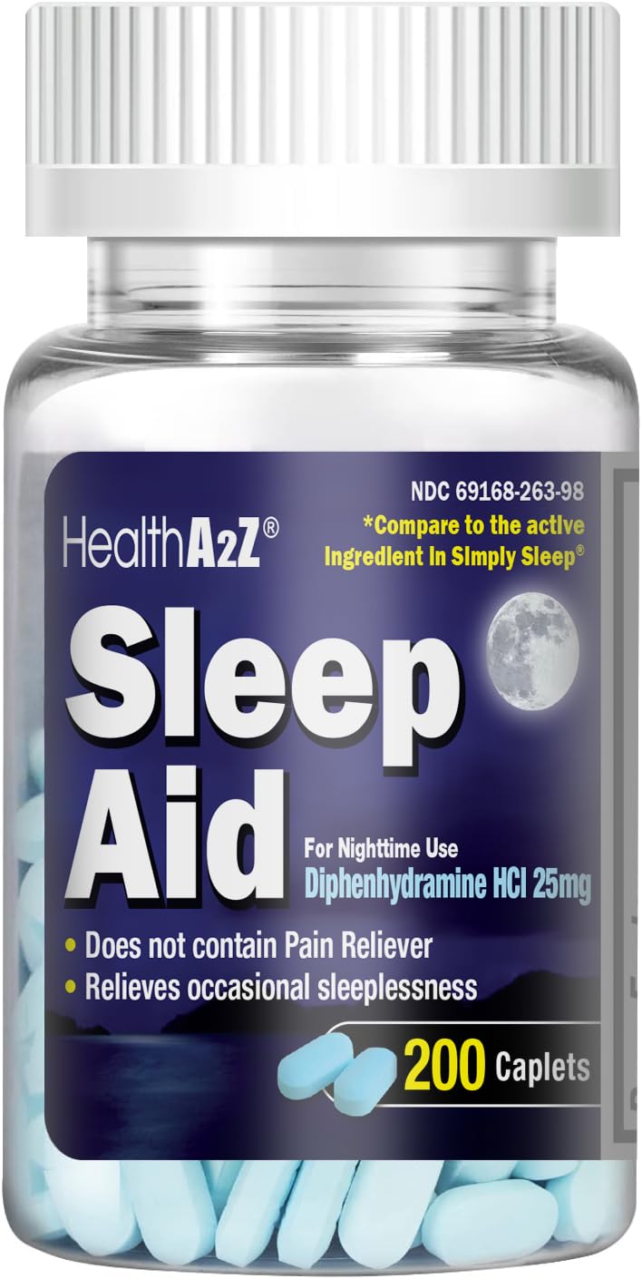 HealthA2Z Ayuda para Dormir: botella mostrada para facilitar la preparación nocturna.