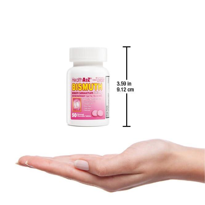 HealthA2Z Bismuth: paquetes individuales para mantener frescura y comodidad.