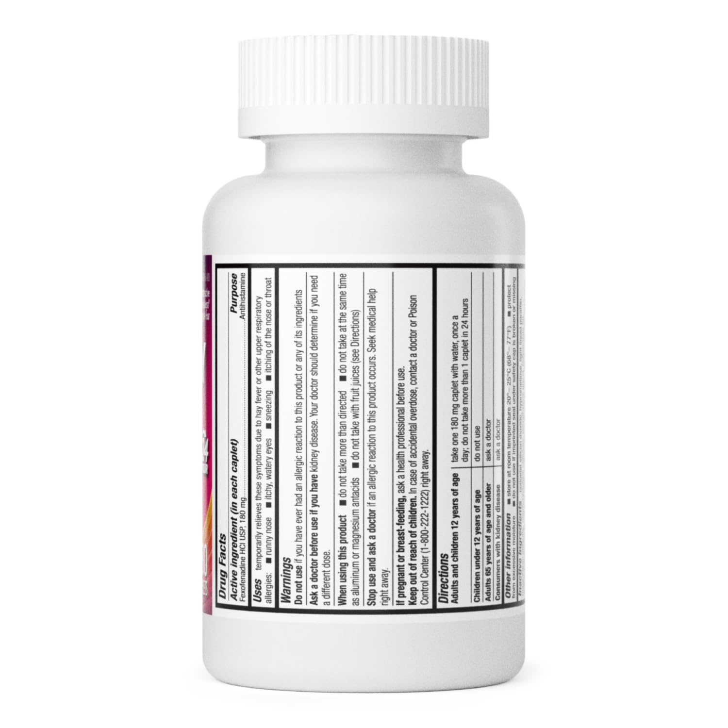 HealthA2Z botella de 180 cápsulas para manejo diario de la alergia.